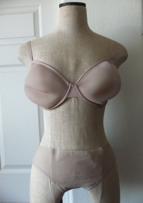 Hanro TEMPTATION Nature Nude Stretch Polyamide Spacer UW Bra 38D & Bikini L