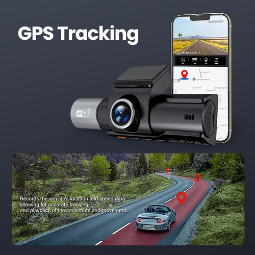 4K+1080P*2 3 Channel WiFi Car Dash Camera Front Rear Inside Dashcam DVR Recorder - Picture 6 of 16