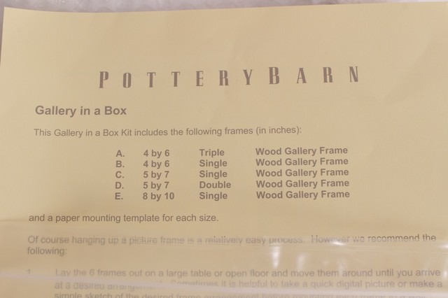 New Pottery Barn Gallery In A Box Frames Champagne Set Of 5