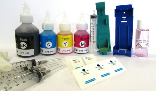 Set completo Chipresetter con 4 x 100ml di inchiostro refill, inchiostro per stampante compatibile con Brother LC-223, LC-225, LC-227, LC-229 cartucce d'inchiostro, Brother DCP-J 4120, MFC-J 4420, J 4425