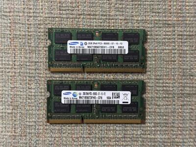 SAMSUNG 2 X 2GB 2RX8 PC3-8500S-07-10-F2 1066MHZ DDR3 Laptop MEMORY