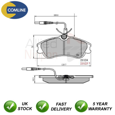 Brake Pads Set Front Allied Nippon Fits Citroen Berlingo Peugeot Partner 306