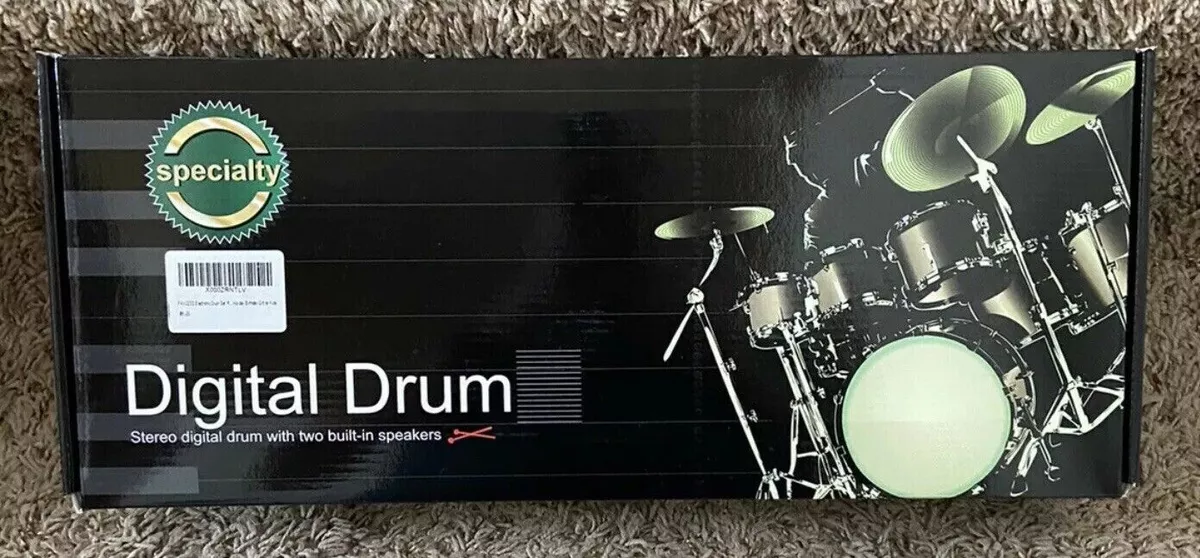 New Paxcess Specialty Digital Drum Set w Built in Speakers 2 Pedal Controller