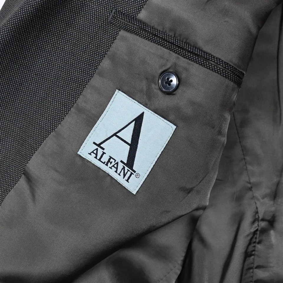 Винтажный Alfani 43R 44R оливковый зеленый птичий глаз шерсти мужской блейзер костюм куртка спортивное пальто - Изображение 4 из 4