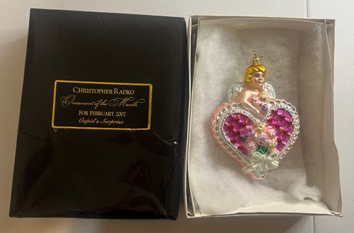Christopher Radko “Cupids Surprise” Ornament 2002 w/ Box