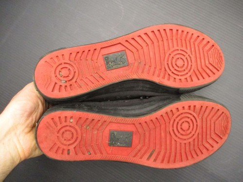 Chrome Size 10.5 Mens Black Canvas Kursk Red Sole Tennis Sneaker Pedal Shoes 2H - Picture 6 of 12