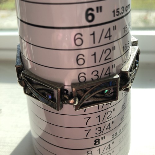 Lia Sophia “Astral” Abalone & Crystal Accent Silver Tone Toggle Bracelet - Picture 13 of 13