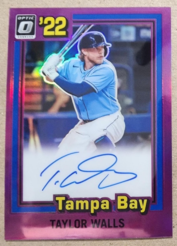 2022 Panini Optic Prizm Purple  AUTO - Taylor Walls #81S-TW (88/99)