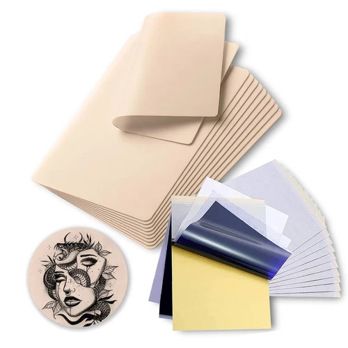 30pcs Tattoo Skin with Transfer Paper -  Tattoo Skin Practice Kit - product listing photo