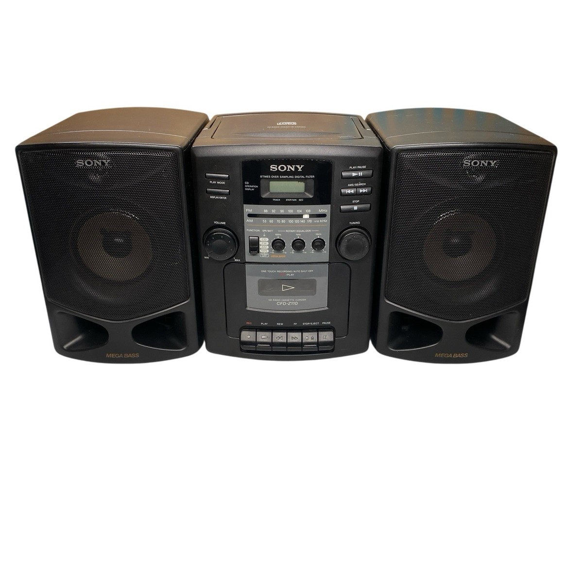 SONY RADIO CASSETTE PLAYER 未検査 Sony CFD Z110 Boombox Radio CD Cassette Player Portable Am