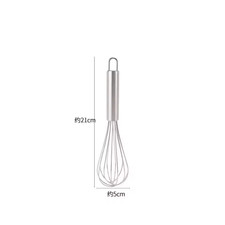 Image of LMETJMA 8" 10" 12" Egg Whisk Stainless Steel Egg Whisk Kitchen Wire Balloon Whis