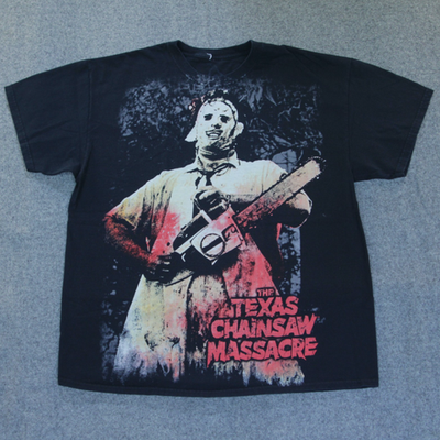 Texas Chainsaw Massacre T Shirt XL Y2K BIG OVER PRINT LeatherFace
