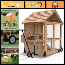Portable Chicken Coop Wheels Kit - 6 Steel Poultry Tractor Accessories - Mobiliz