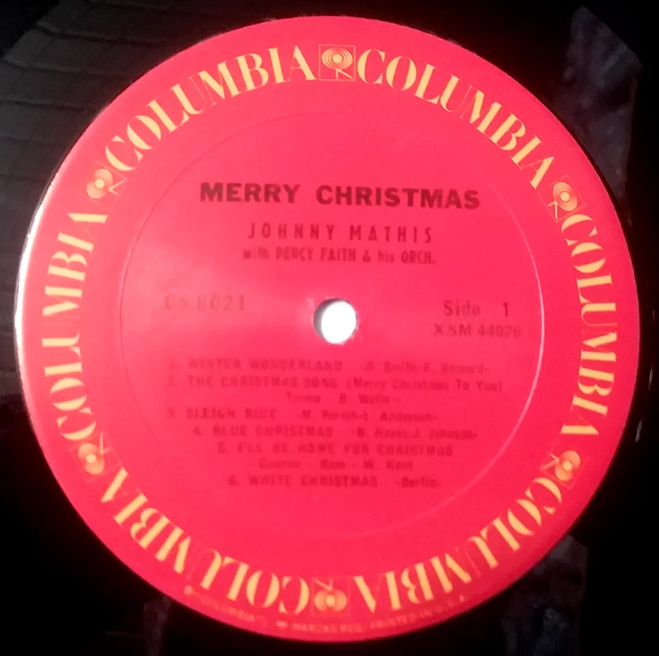 JOHNNY MATHIS - Merry Christmas-Vinyl LP 1959 CS8021 1st Press ORIGINAL SHRINK - Image 3 of 4