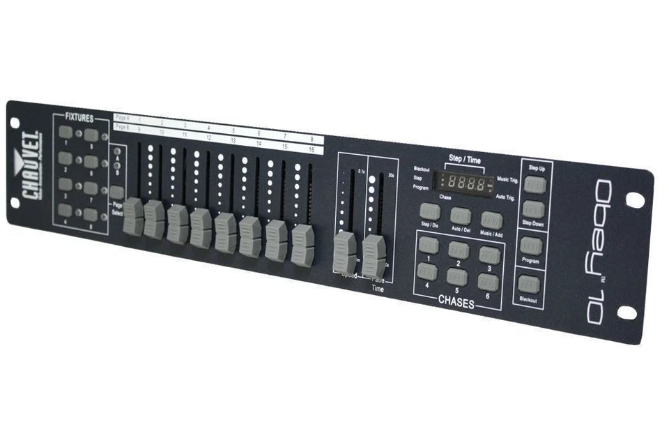 Chauvet Obey 10 LED Universal DMX-512 Lighting Controller + 10' + 25' Cables - Image 2 of 4