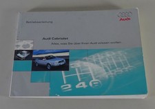 Operating Manual / Handbook Audi Cabriolet Type 89 / B4 Status 04/1999