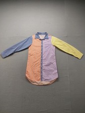 Jolie & Joy Women Shirt Dress S Multicolor Button Up Pocket Collared Long Sleeve