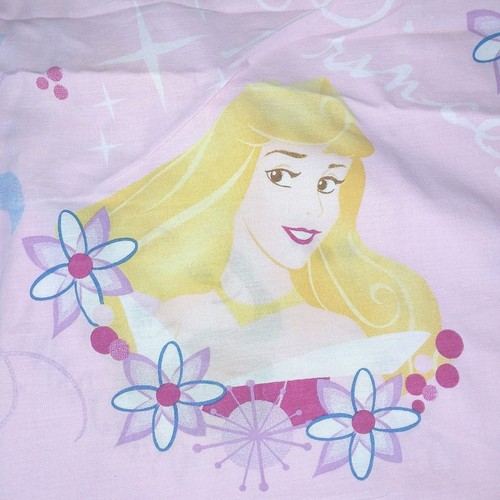 Vintage Disney Princesses Twin Flat Sheet Pink Belle Cinderella Multi Color - Picture 4 of 12