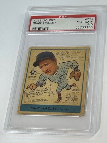 Bump Hadley #275 1938 Goudey card