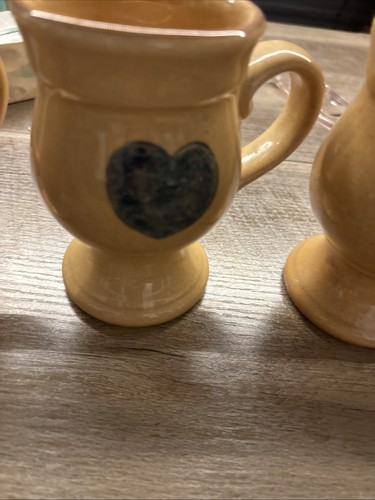 Vintage Pfaltzgraff Stoneware M.A.F.A. America 4 Pedestal Grand Mugs USA Retired - Picture 4 of 12