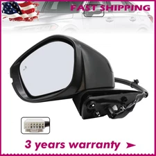8Pins Black Blind Spot Power Mirror For Honda Civic 2022 2023 Touring Left Side