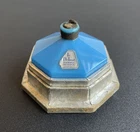 Vintage Richard Hudnut Le Debut French Glass Perfume Bottle Blue Milk Glass