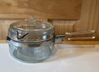 Vintage Pyrex 6322-B Flame Ware Glass Pan With Pour Spout  & Lid