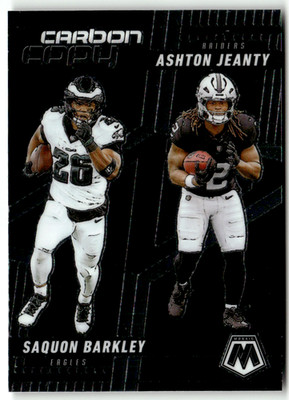 2025 Panini Mosaic NFL No. CCO-8 Saquon Barkley Ashton Jeanty Carbon Copy