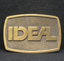 WE05156 REALLY NICE VINTAGE 1978   IDEAL   COMPANY ADVERTISEMENT BELT BUCKLE