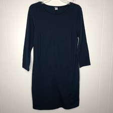 Old Navy Shift Dress Women's Size Medium Teal Long Sleeves Stretch Career NWT