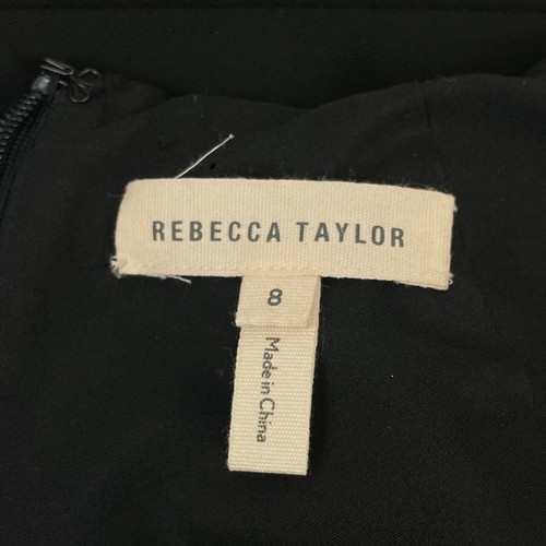 Rebecca Taylor Black Diamond Wrap Dress Size 8 - Picture 8 of 10
