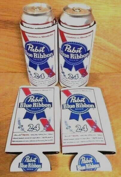 Pabst Blue Ribbon PBR Beer Koozie 24 oz Tall Can Cooler Coozie (4