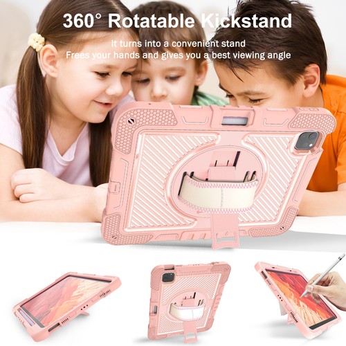 Handle Tablet Case For iPad Pro 11/Air 2024/Mini 7/10th 10.9" Stand Cover Strap - Picture 39 of 57