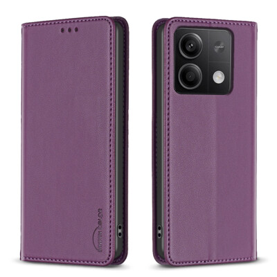 For Xiaomi Redmi Note 13, Phone Case Luxury Magnetic Cover Flip Leather Wallet