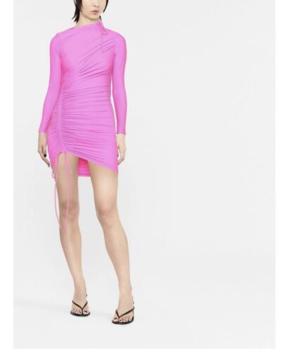 Balenciaga bandage pink Fluo hot pinlk women dress WF0 size M FR 38/US 6 New