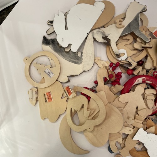 Unfinished Wood Shapes for Crafting Projects Ornament Heart Bear Dowels Letters - Picture 11 of 22