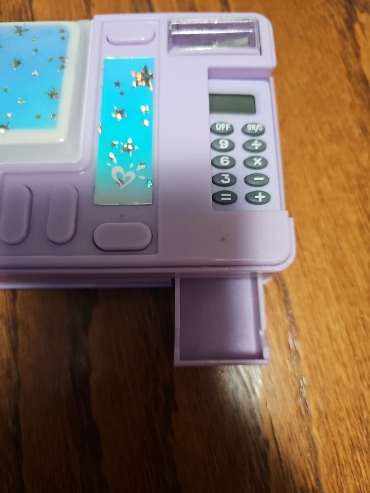 Estuche de lápices magnético de doble cara Justice Girls sacapuntas calculadora almacenamiento Foto 4 de 4