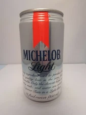 MICHELOB LIGHT ALUMINUM PULL TAB BEER CAN #16  BREWED IN ST. LOUIS, MO.  RED UPC