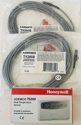 Honeywell Ademco TS300 Dual Temperature Sensor and 2 TS300R Remote