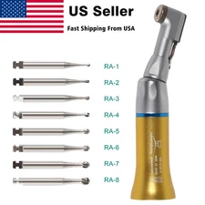 5Pcs Dental Tungsten Carbide Burs RA / Contra Angle Low Speed Handpiece Golden