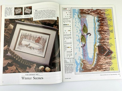 Leisure Arts The Magazine October 1988 Southwest Crafts CrossStitch Crochet Knit - Imagen 5 de 12