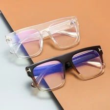 Anti-Blue-Ray Resin Trendy Stylish Large Frame Farsightedness Reading Glasses