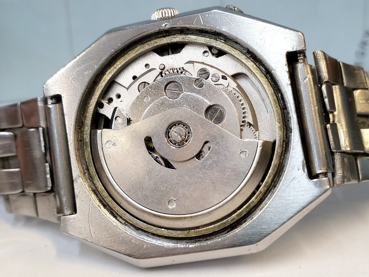 RICOH 21 JEWELS AUTOMATIC BLACK & CREAM DIAL 061465 JAPAN RICOH 21 JEWELS AUTOMATIC BLACK & CREAM DIAL 061465 JAPAN