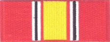 NATIONAL DEFENSE SERVICE RIBBON MILITARY PATRIOTIC BIKER IRON ON PATCH