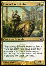 MTG Magic the Gathering Armored Wolf-Rider (52/172) Dragon's Maze LP