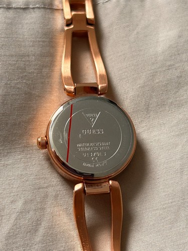 Guess Rose Gold-Tone Cutout Bracelet Analog Watch - Picture 12 of 13
