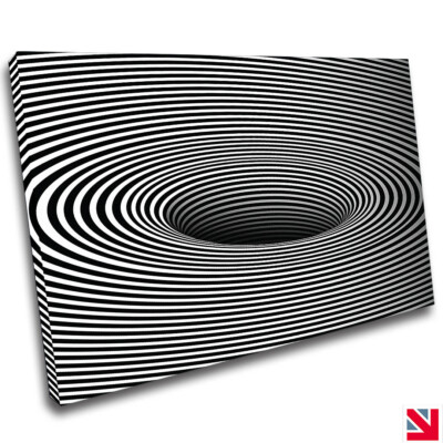 ABSTRAKTE OPTISCHE ILLUSION LOCH LEINWAND Wandkunst Bilddruck