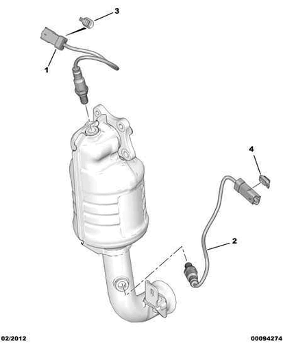 SONDE LAMBDA CATALYSEUR PREVU POUR VTI PEUGEOT 108 2008 208 308 - 9673438580 - Imagen 9 de 9