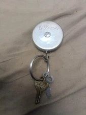 Vintage Key-Bak Retractable Key Chain CTL Company Wausau Wisconsin Keys Included