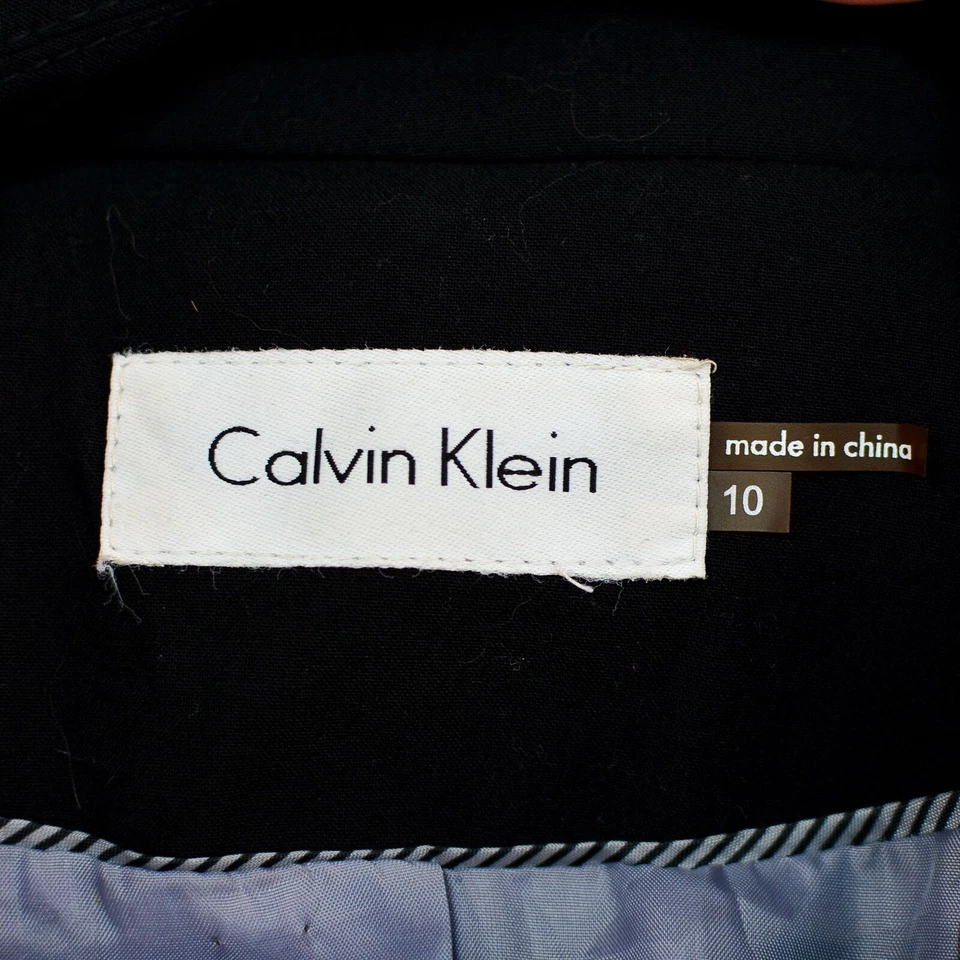 Calvin Klein Women Single Button Office Business Wear Blazer Suit Jacket Size 10 - Image 4 of 4